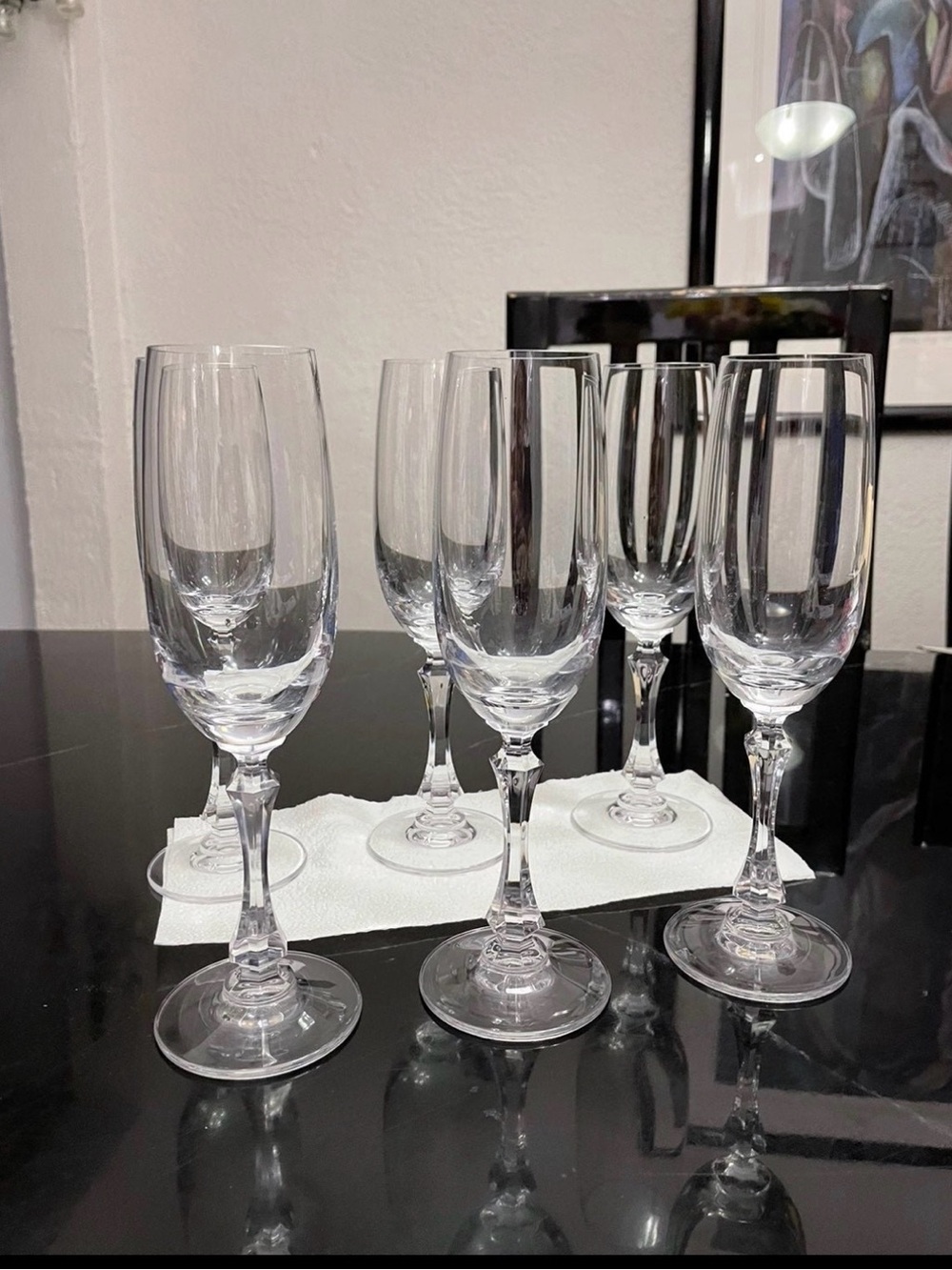 Towle Crystal Flute glasses (item #710)